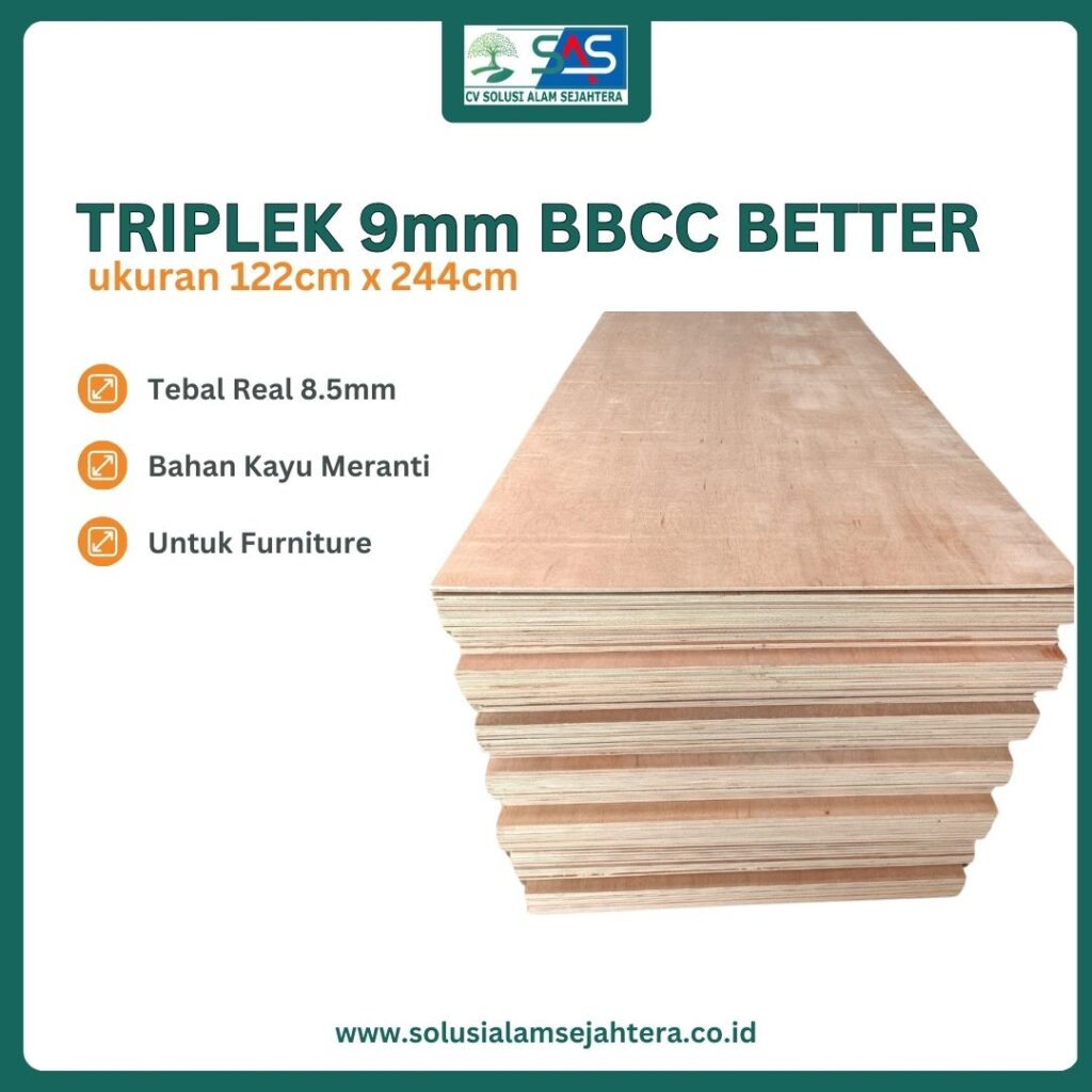 Triplek 9mm untuk Furniture