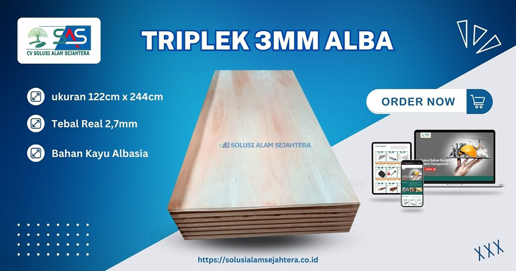 Harga Triplek 3mm alba